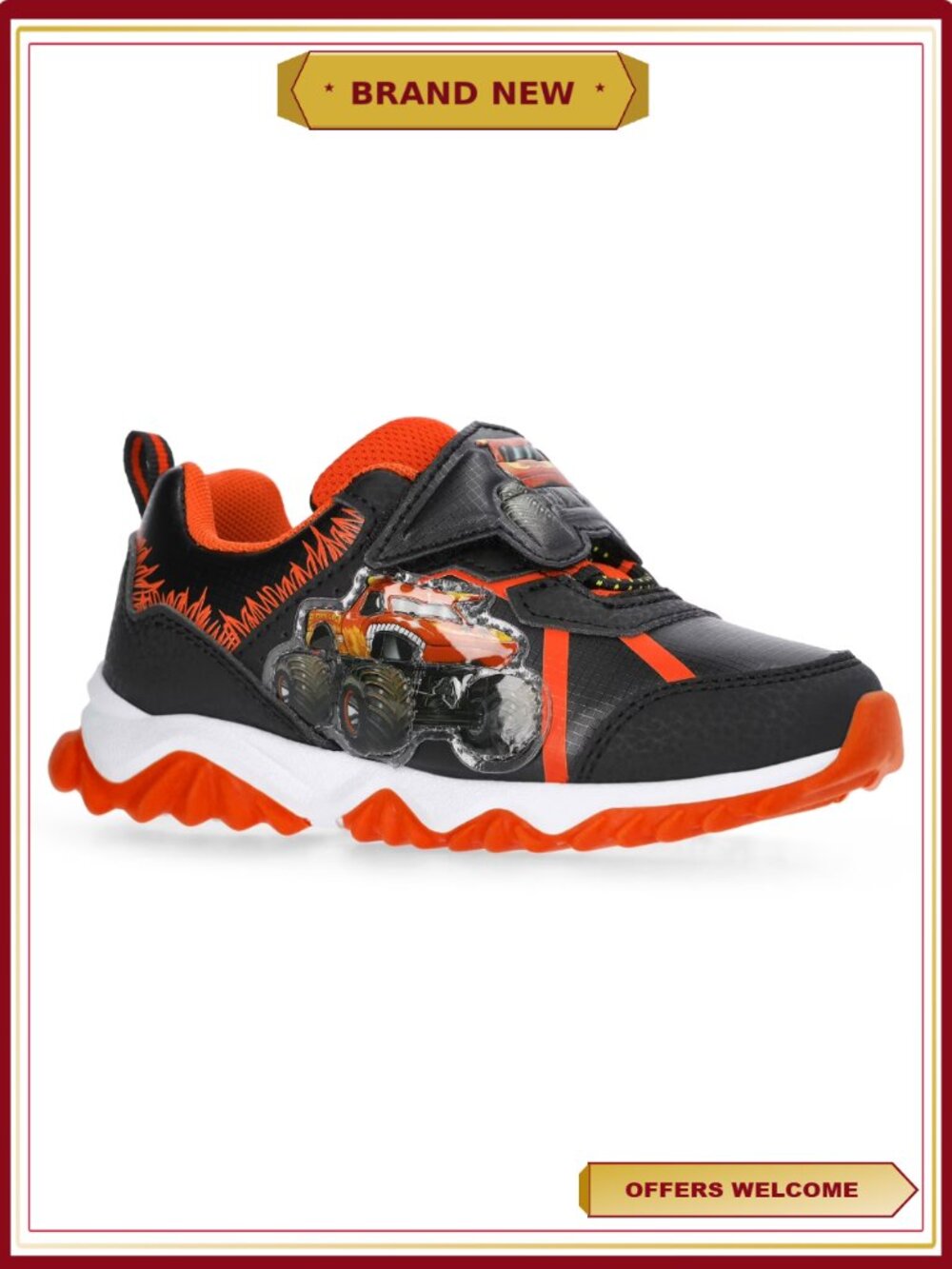 Toddler Boys El Toro Loco Monster Truck Sneakers with Elastic Lace & Strap